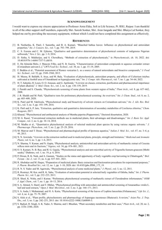 A Qualitative Estimation of Secondary Metabolites in Selected Leafy ...