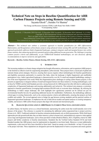 Technical Note on Steps in Baseline Quantification for ARR Carbon ...