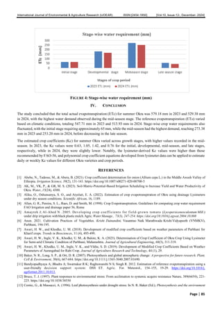 Determination of Crop Coefficient and Water Requirement of Okra Crop by ...