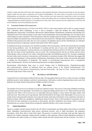 The Role of Pyrenomycetous Fungi in Environmental Ecology – A Review | PDF