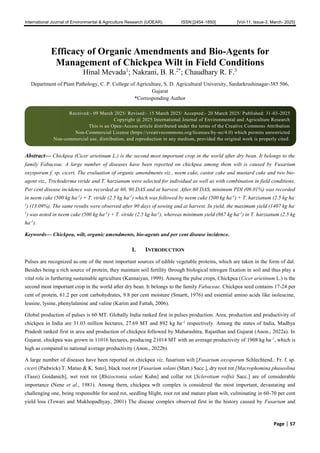 Efficacy of Organic Amendments and Bio-Agents for Management of ...