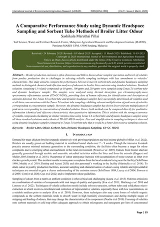A Comparative Performance Study using Dynamic Headspace Sampling and ...