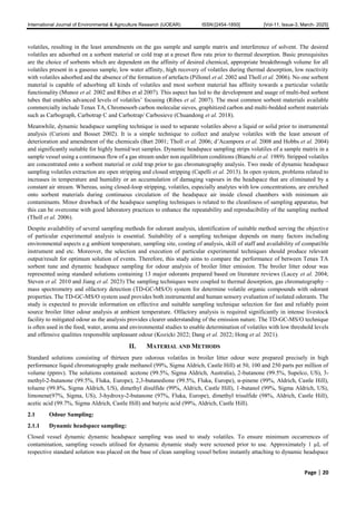 A Comparative Performance Study using Dynamic Headspace Sampling and ...