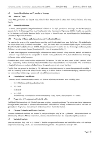 Chemical and Sensory Properties of Complementary Foods Formulated from ...
