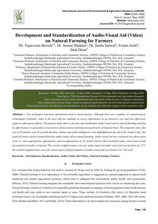 Development and Standardization of Audio-Visual Aid on Natural Farming ...