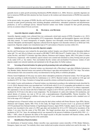 Isolation and characterization of plant growth promoting bacteria (PGPB ...
