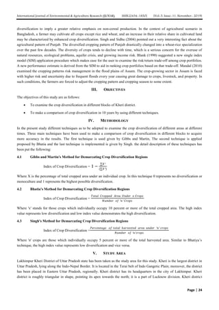 Trends and Pattern of Crop Diversification in Kheri District, Uttar ...