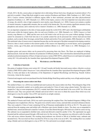 Proximate and Physicochemical Properties of Flours from Improved ...