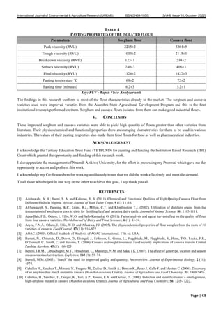 Proximate and Physicochemical Properties of Flours from Improved ...