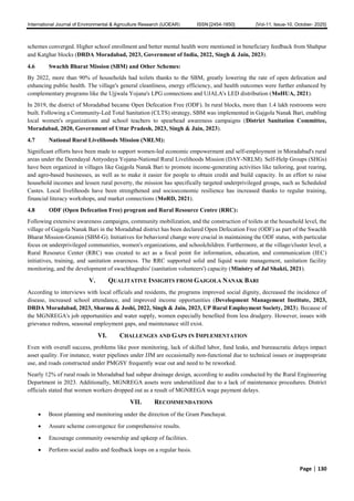 Sbm Rural Survey-Based Assessment of Government Schemes’ Impact on Rural ...