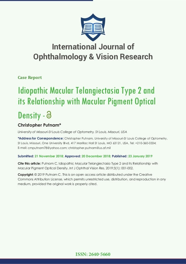 journal of ophthalmology research reviews and reports