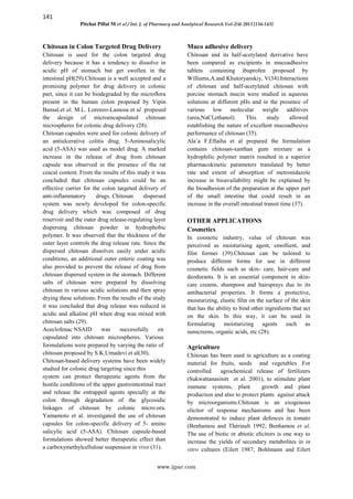Chitosan Versatile Biodegradable Polymer and its Importance – Review | PDF