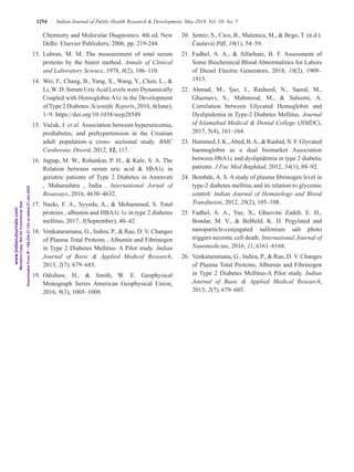 Correlation of Glycated Hemoglobin (Hba1c) and Serum Uric Acid in Type ...