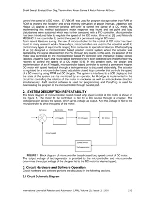 A Flexible Closed Loop PMDC Motor Speed Control System for Precise ...