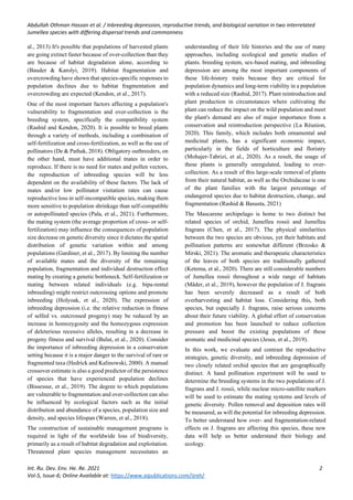 Inbreeding depression, reproductive trends, and biological variation in ...