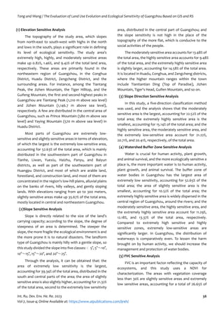 The Evaluation of Land Use Evolution and Ecological Sensitivity of ...