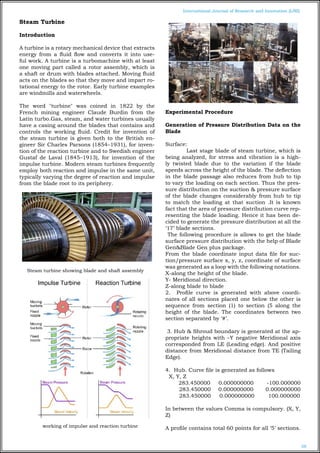 DESIGN AND ANALYSIS OF MULTI- STAGE STEAM TURBINE BLADE AND SHAFT ...