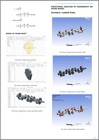 GEOMETRIC OPTIMIZATION OF CRANK SHAFT FOR OPTIMUM DESIGN AND ...