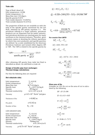 THERMAL ANALYSIS OF DOUBLE PIPE HEAT EXCHANGER USING CFD | PDF