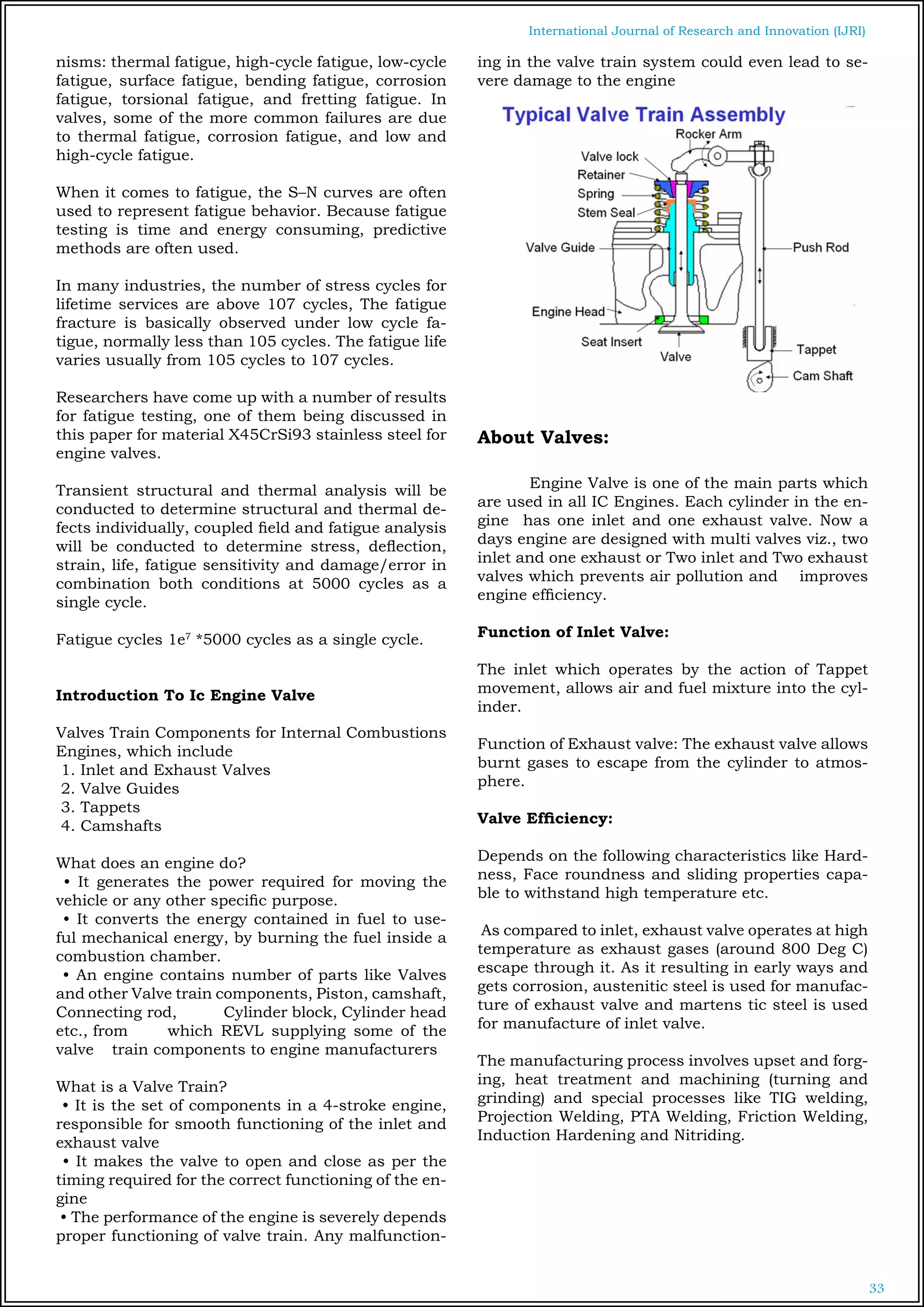 FAILURE ANALYSIS OF IC ENGINE VALVES BY USING FEA | PDF