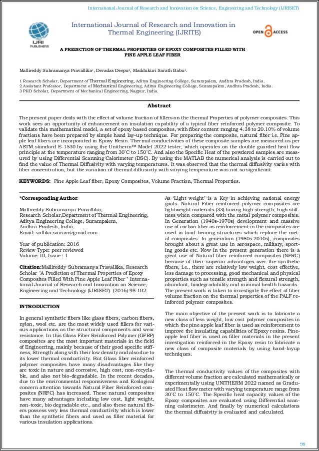 Composites of a research paper