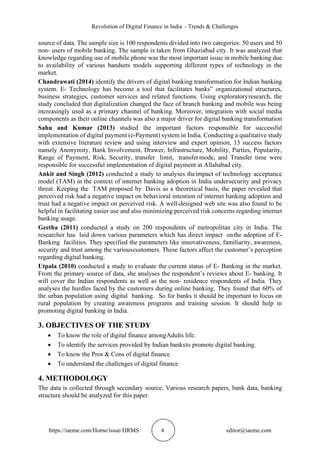 REVOLUTION OF DIGITAL FINANCE IN INDIA – TRENDS &CHALLENGES | PDF