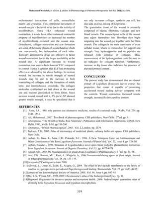 In vivo study excision of wound healing potential of herbal formulation ...