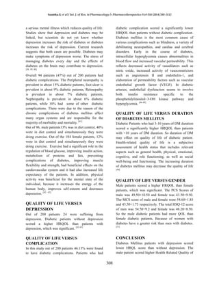 Study on quality of life in patients with diabetes mellitus | PDF