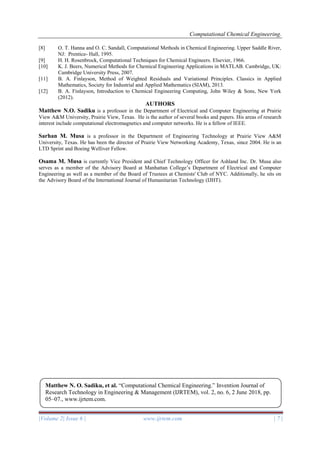 Computational Chemical Engineering | PDF