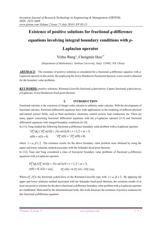 Existence of positive solutions for fractional q-difference equations ...