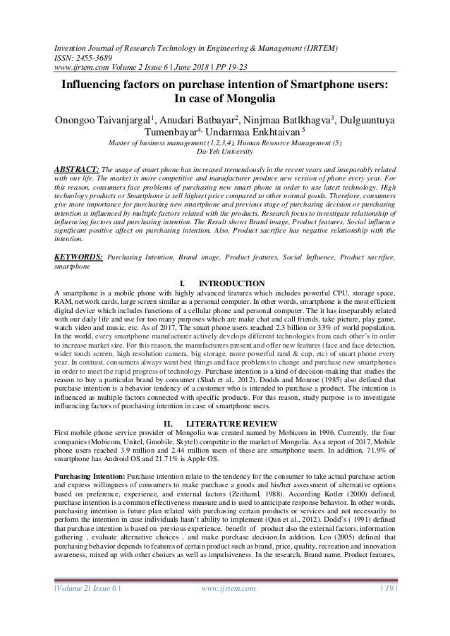 literature review on purchase intention