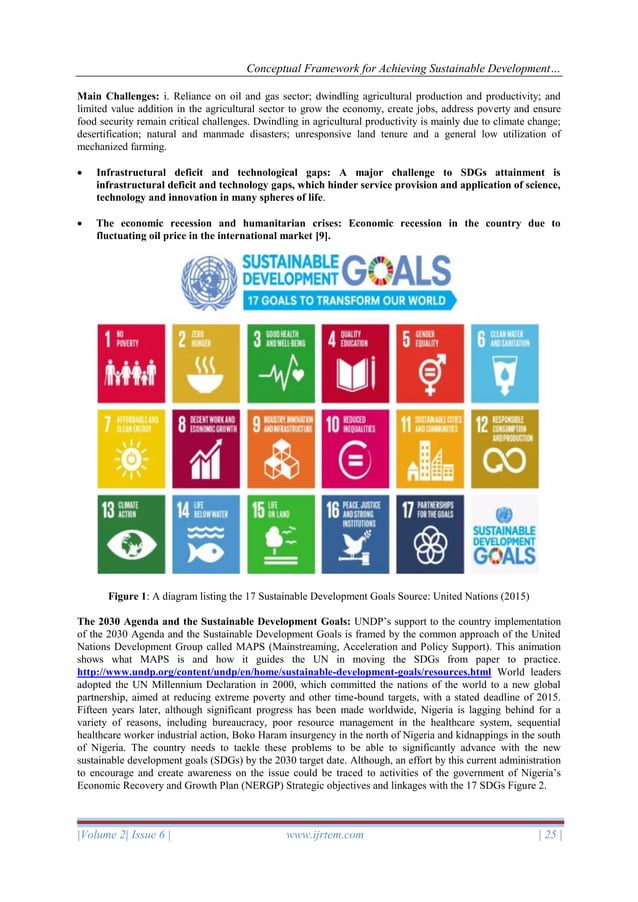 Conceptual Framework for Achieving Sustainable Development Goals in ...