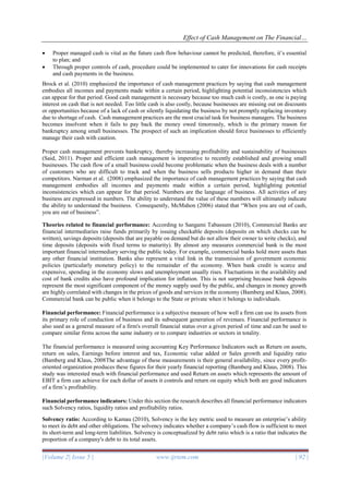 Effect of Cash Management on The Financial Performance of Cooperative ...