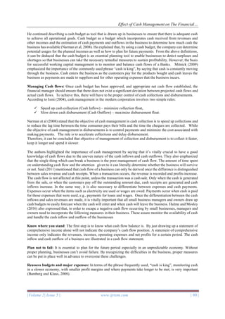 Effect of Cash Management on The Financial Performance of Cooperative ...