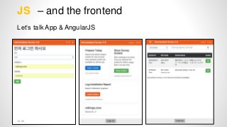 – and the frontendJS
Let‘s talk App & AngularJS
10:09
 
