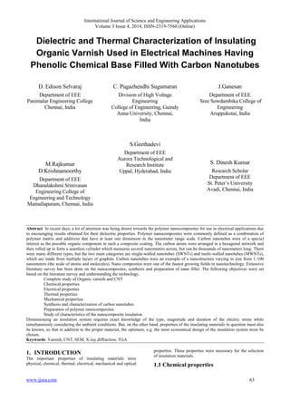 Dielectric and Thermal Characterization of Insulating Organic Varnish ...