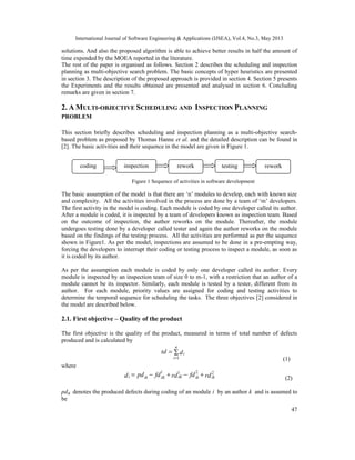 SCHEDULING AND INSPECTION PLANNING IN SOFTWARE DEVELOPMENT PROJECTS ...
