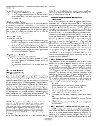 RSA and RC4 Cryptosystem Performance Evaluation Using Image and Text | PDF