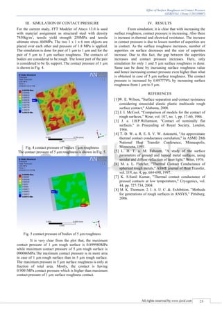 Effect of Surface Roughness on Contact Pressure | PDF