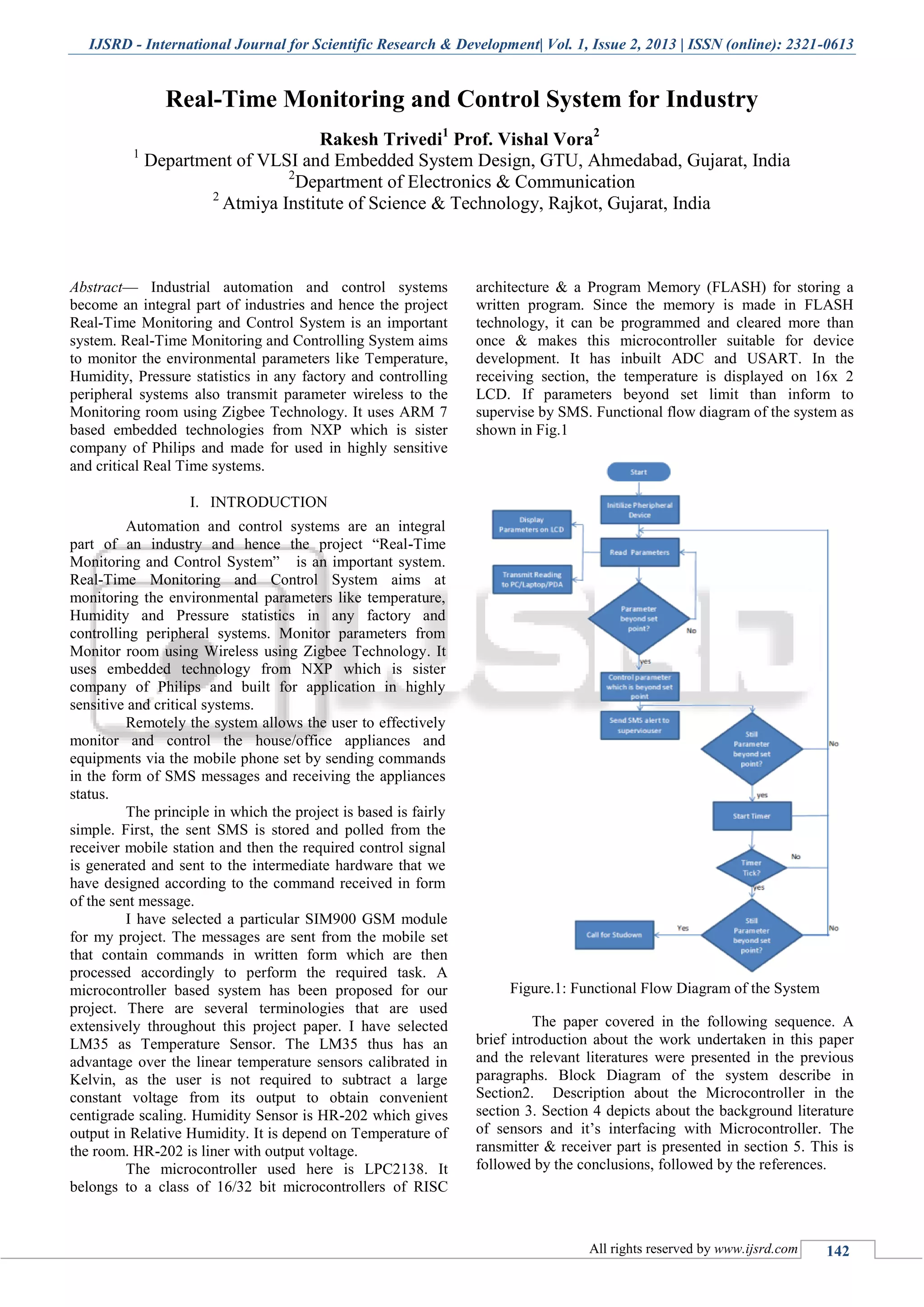 Real-Time Monitoring and Control System for Industry | PDF