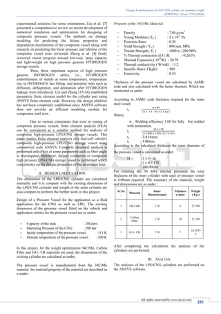 Design & optimization of LNG-CNG cylinder for optimum weight | PDF