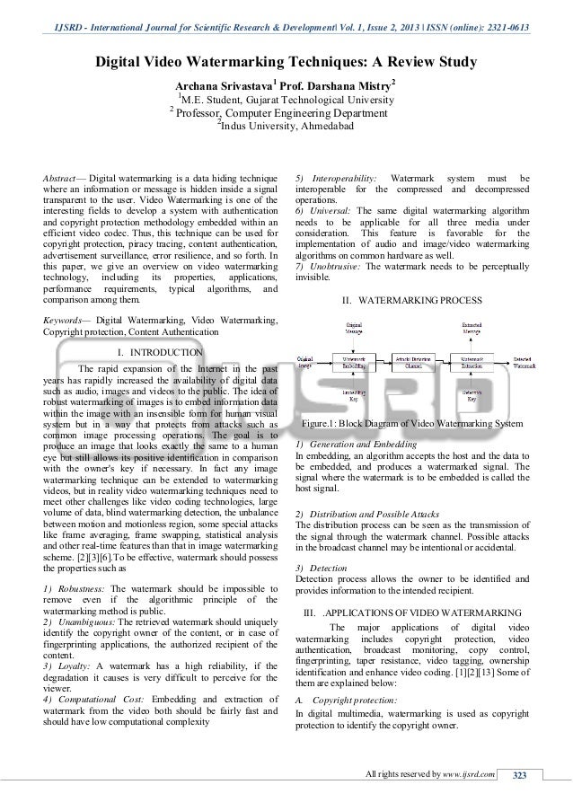 Phd thesis on digital watermarking