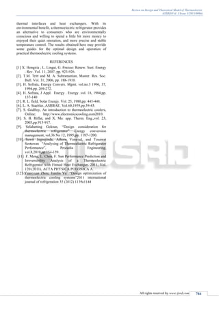Review on Design and Theoretical Model of Thermoelectric | PDF