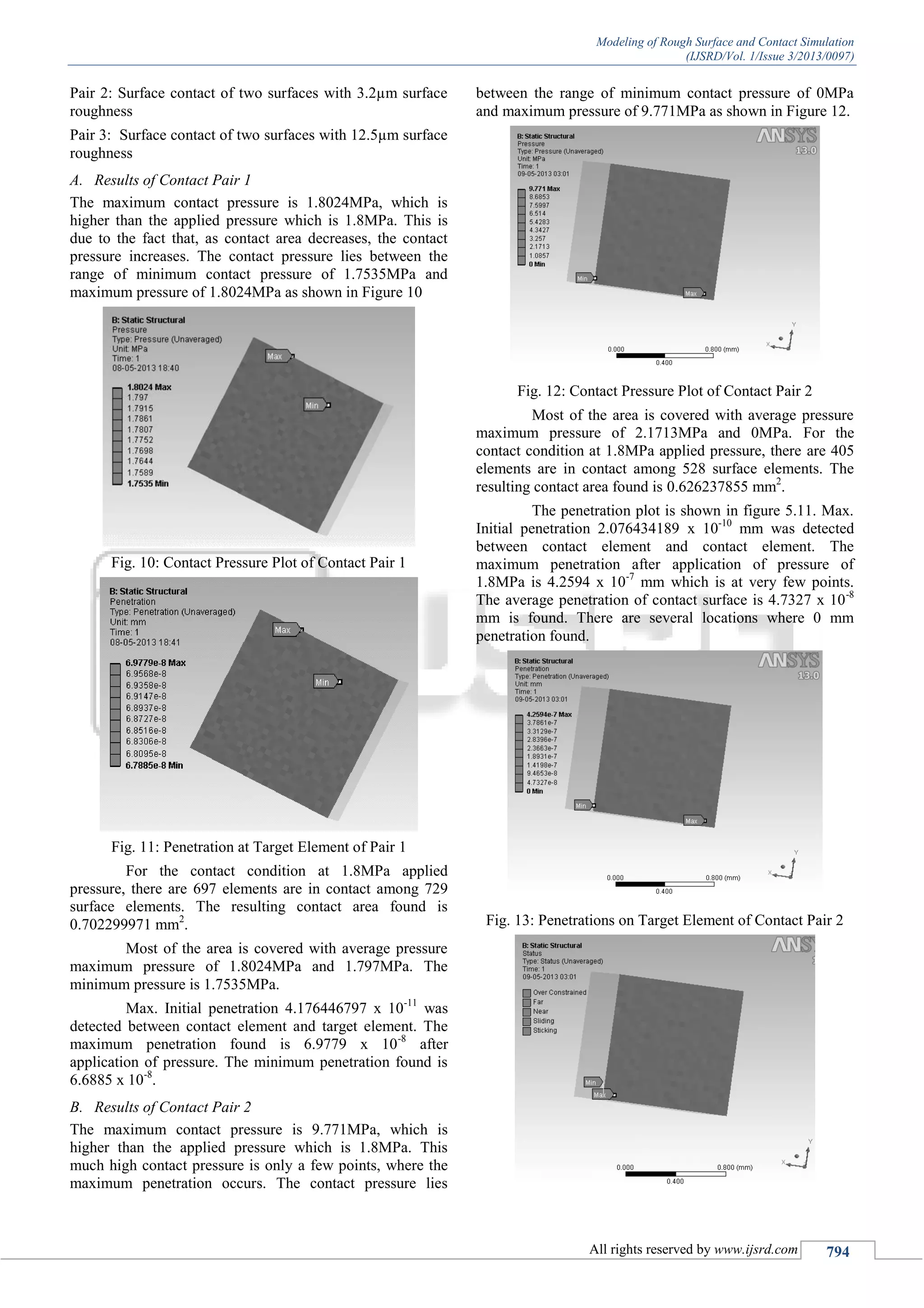 Modeling of Rough Surface and Contact Simulation | PDF