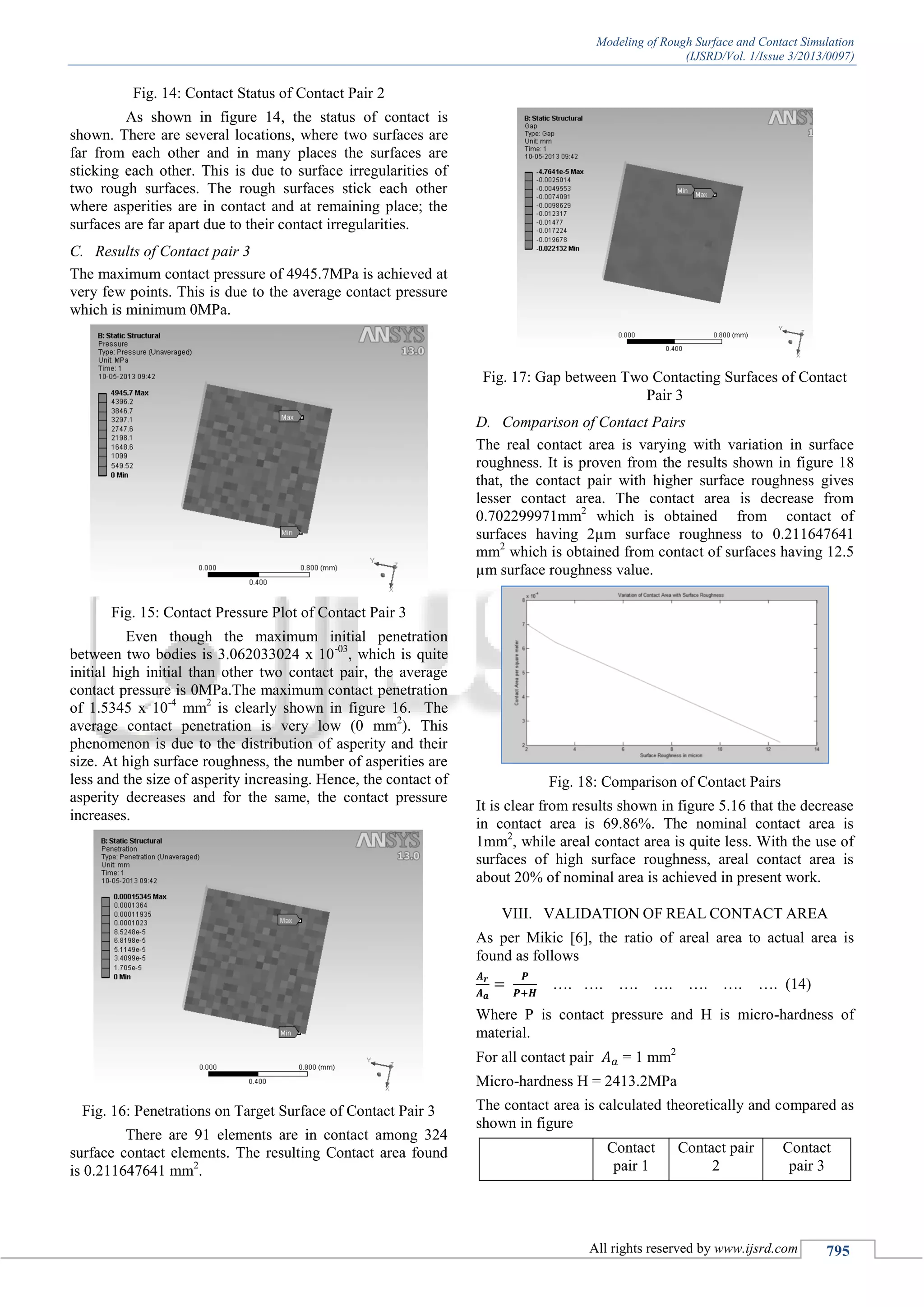 Modeling of Rough Surface and Contact Simulation | PDF