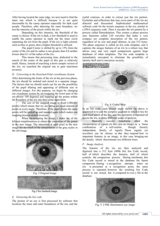 Secure System based on Dynamic Features of IRIS Recognition