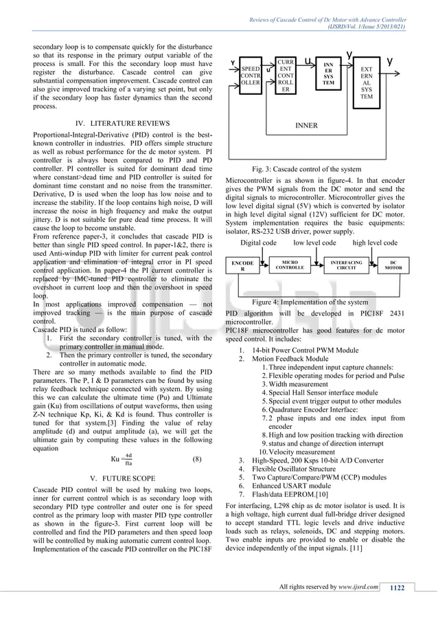 Reviews of Cascade Control of Dc Motor with Advance Controller | PDF