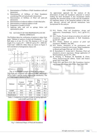 An Approximate Analysis Procedure for Piled Raft subjected to Vertical ...