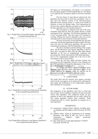 Analysis of Adaptive Algorithms | PDF