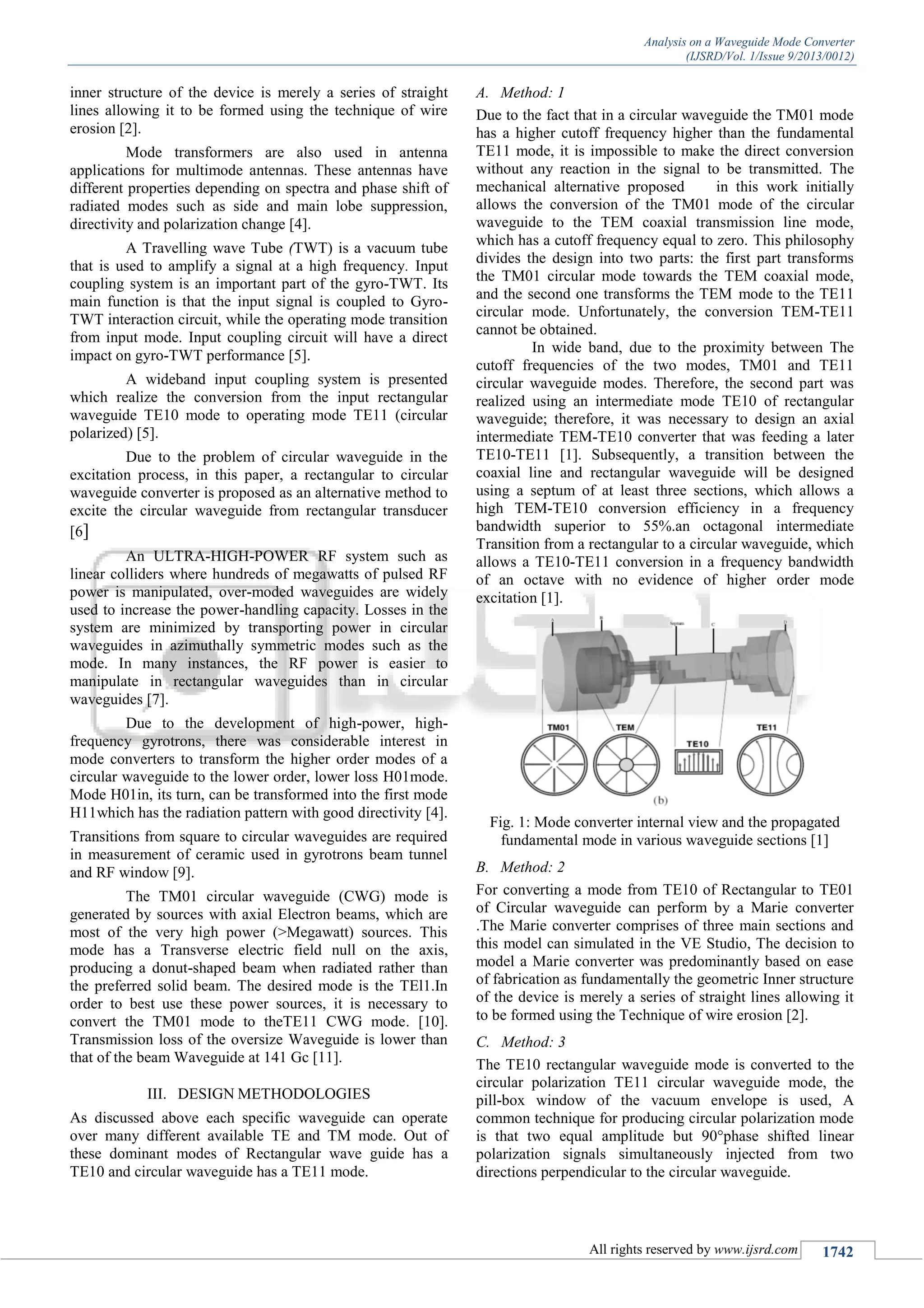 Analysis on a Waveguide Mode Converter | PDF